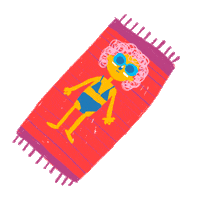 SundownBr beach kids family mar Sticker