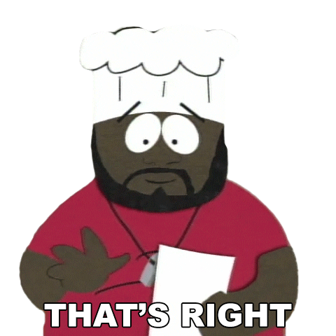 Chef You Are Right Sticker by South Park