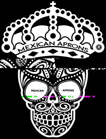 MexicanAprons giphygifmaker skull mexican skulls GIF