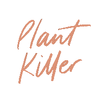 Lettering Plant Sticker