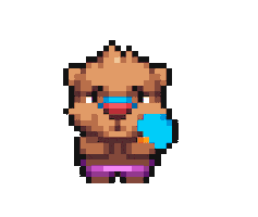badkidgames summer games bear kid Sticker