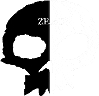 Black White Skate Sticker by Zero Skateboards