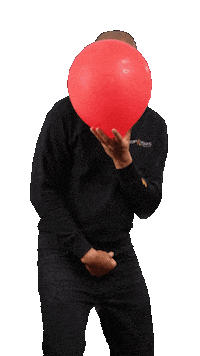 Red Balloon Hello Sticker by Bernardson