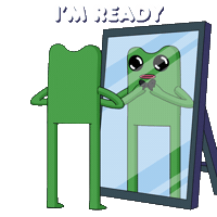 Getting Ready Here We Go Sticker by fwogs