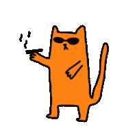 Cool Cat Smoking Sticker