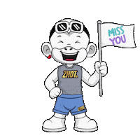 Amused Miss You Sticker by Zhot