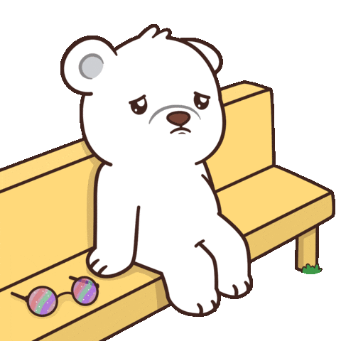 Sad Teddy Bear Sticker by BEARISH