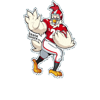 Football Chicken Sticker by getcrackshacked
