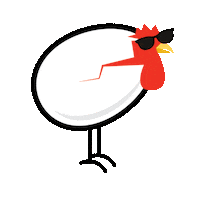 Wink Chicken Sticker by getcrackshacked