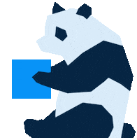 Panda Bear Pixel Sticker by NJI Media