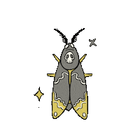 MaysMonsters halloween fly skull flying Sticker