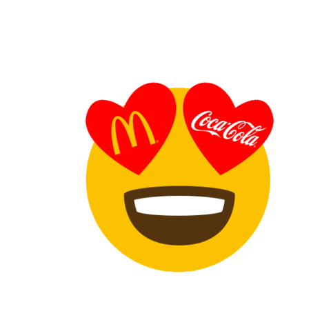Emoji Love Sticker by Coca-Cola Finland