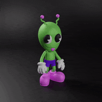 Toonies alien goofy toy ufo GIF