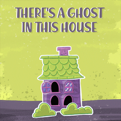 PositivelyGhostly animation cartoon eyes house GIF