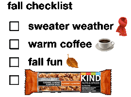 Coffee Fall Sticker by KIND Snacks