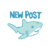 New Post Shark Sticker by Fin Pin Shop