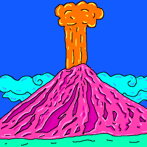mountain volcano GIF by whateverbeclever