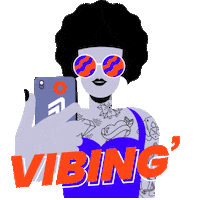 omni_cr girl phone chica lentes Sticker