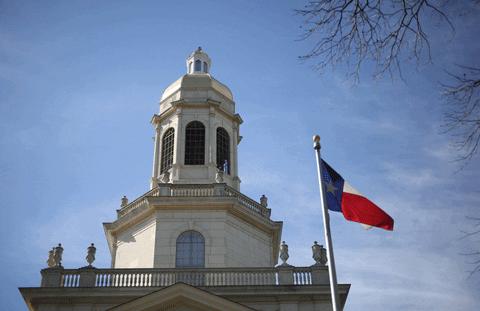 Texas Flag College GIF by Baylor University