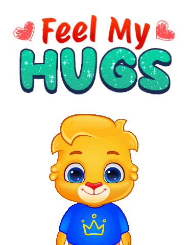 I Love You Hug Sticker by Lucas and Friends by RV AppStudios