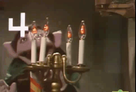 sesame street counting GIF