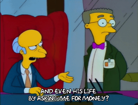 Begging Season 3 GIF by The Simpsons