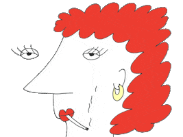 andiconcha animation woman character smoking Sticker