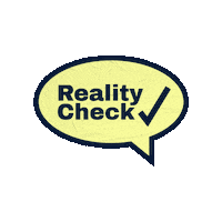 Brueckensteine reality check speechbubble sprechblase Sticker