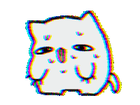 Tired Cat Sticker