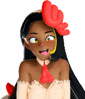 Anime Girl Tongue Out Sticker