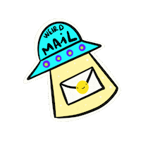 AriUbertiArt weird alien smiley universe Sticker