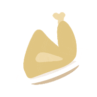 Food Chicken Sticker by Grouu