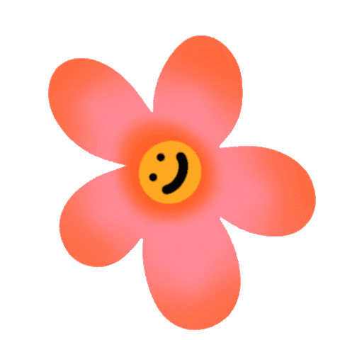 Happy Flower Sticker by Bananna Bones