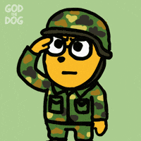 godthedog bye abstract god salute GIF
