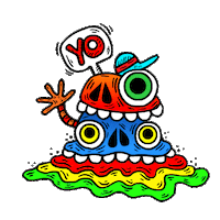 Monster Hello Sticker