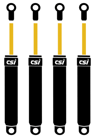 Sprint Car Shock Sticker by Competition Suspension Inc.