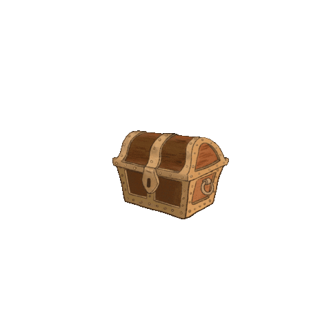 Treasure Chest Illustration Sticker