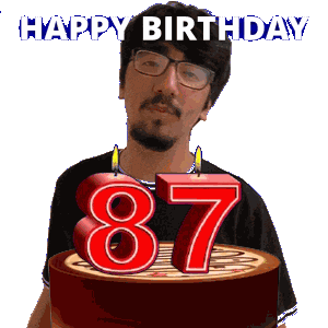 Happy 87Th Birthday Sticker