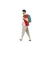 Iberia travel man walk journey Sticker