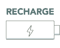 Red Light Recharge Sticker by R3 Health