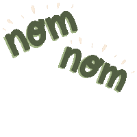 lane_lettering food green hungry yummy Sticker