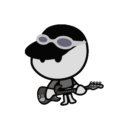 Guitar Band Sticker