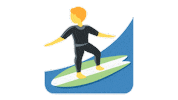 Surfs Up Surf Sticker by EmojiVid