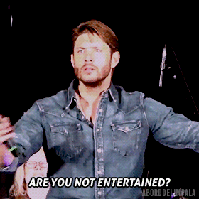 aborddelimpala giphyupload jensen ackles reaction gif entertained GIF