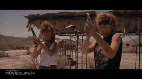 Thelma And Louise Gun GIF by Narcissistic Abuse Rehab