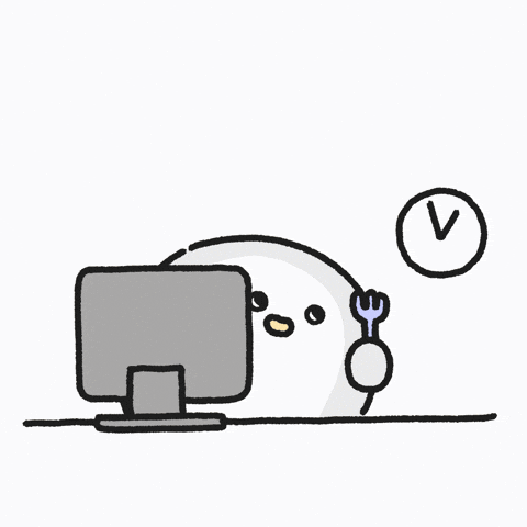 sickyaki giphyupload penguin hungry lunch time GIF