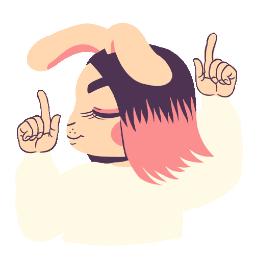 Long Hair Pink Sticker