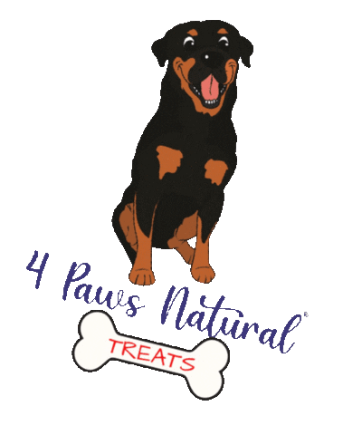 Dog Sticker by 4 Paws Natural Treats