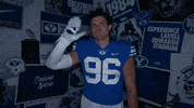 Byu Football Wave GIF by BYU Cougars