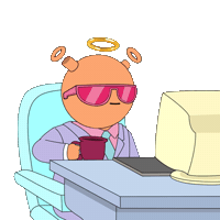 Good Morning Hello Sticker by Quirk Life Studios